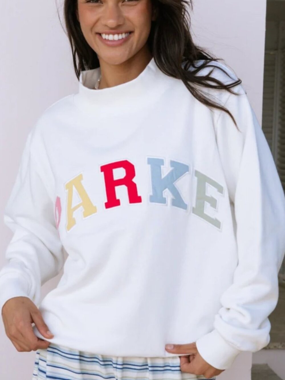 NEW! Parke Varsity Mockneck (Summer Heritage) - PARADISE. Size L/XL